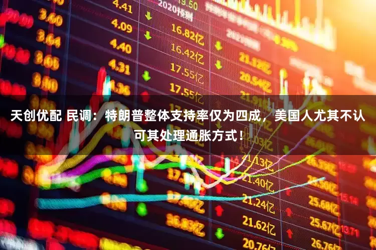天创优配 民调：特朗普整体支持率仅为四成，美国人尤其不认可其处理通胀方式！